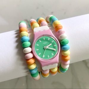 Swatch candy bracelet watch.